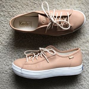 Triple wall leather Keds